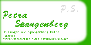 petra spangenberg business card
